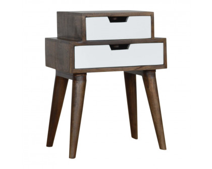 Artisan - Painted Nightstand in Walnut/White