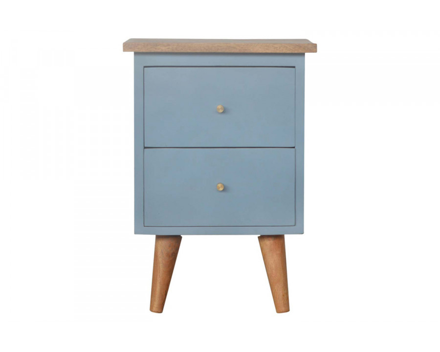 Artisan Hand Painted Bedside - Blue