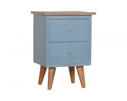 Artisan Hand Painted Bedside - Blue