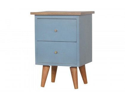 Artisan Hand Painted Bedside - Blue