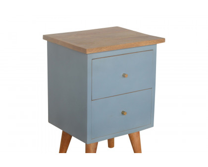 Artisan Hand Painted Bedside - Blue