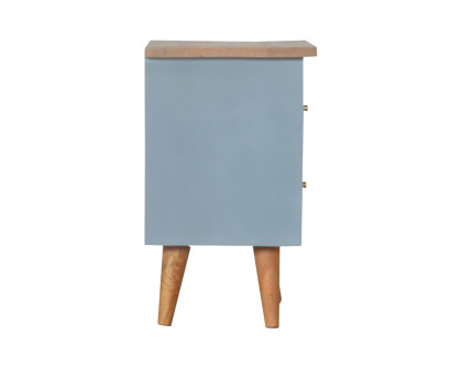 Artisan Hand Painted Bedside - Blue