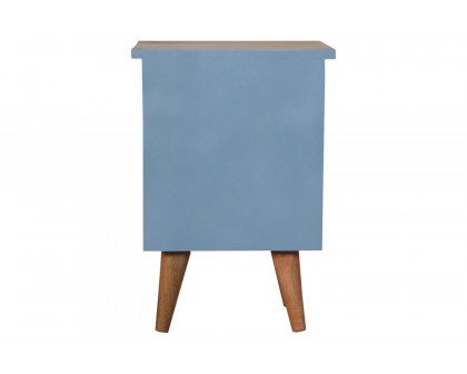 Artisan Hand Painted Bedside - Blue