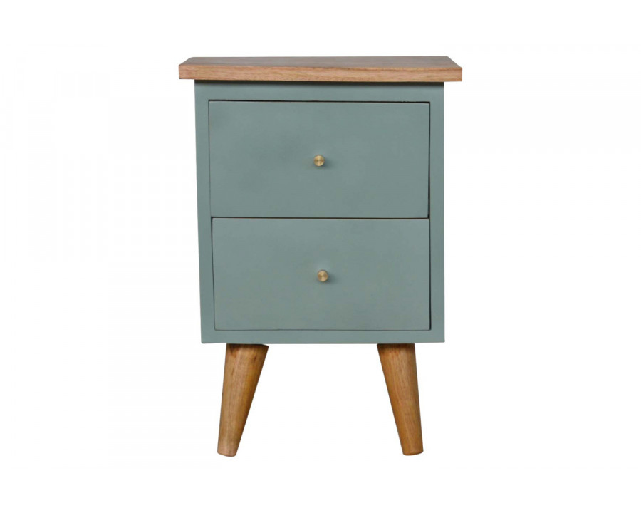 Artisan Hand Painted Bedside - Green