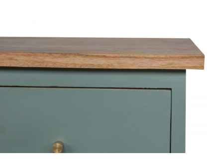 Artisan Hand Painted Bedside - Green