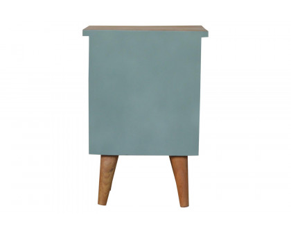 Artisan Hand Painted Bedside - Green