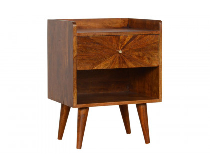 Artisan Sunrise Open Slot Bedside - Chestnut