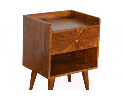 Artisan Sunrise Open Slot Bedside - Chestnut