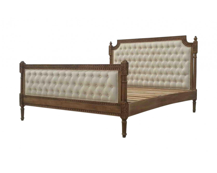 Artisan - Lana Carved Deep Button Bed in White