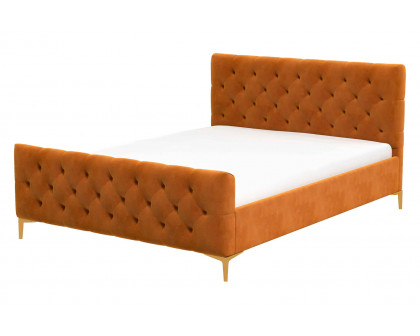 Ashcroft™ Bailey Mid-Century Modern King Platform Bed - Cognac