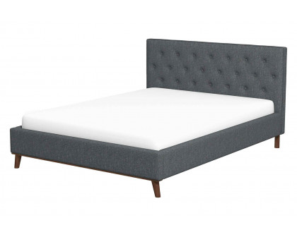 Ashcroft™ Graceville Fabric Platform Bed - Gray, Queen Size