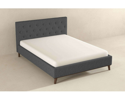 Ashcroft™ Graceville Fabric Platform Bed - Gray, Queen Size