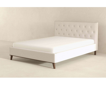 Ashcroft Graceville Fabric Platform Bed - Beige, Queen Size