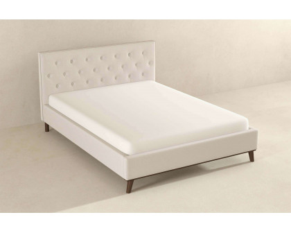 Ashcroft Graceville Fabric Platform Bed - Beige, Queen Size