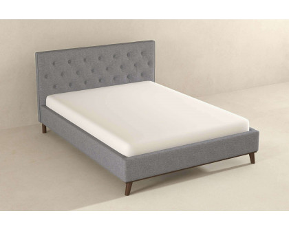 Ashcroft™ Graceville Fabric Platform Bed - Light Gray, Queen Size