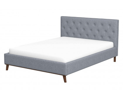 Ashcroft™ Graceville Fabric Platform Bed - Light Gray, Queen Size