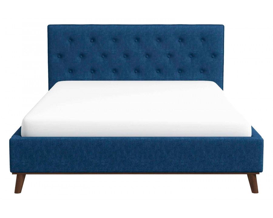 Ashcroft Graceville Fabric Platform Bed - Blue, Queen Size