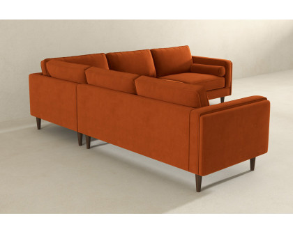 Ashcroft Amber Corner Sectional Sofa - Orange