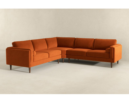 Ashcroft Amber Corner Sectional Sofa - Orange