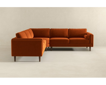 Ashcroft Amber Corner Sectional Sofa - Orange