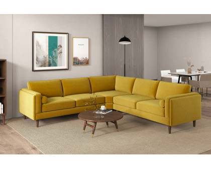 Ashcroft Amber Corner Sectional Sofa - Yellow