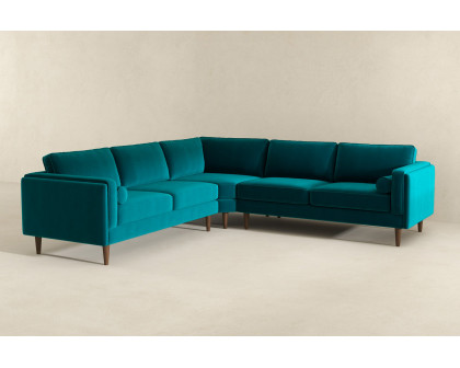 Ashcroft Amber Corner Sectional Sofa - Teal