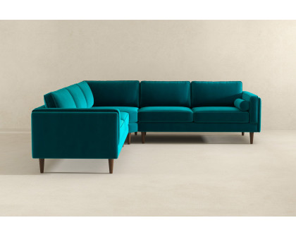 Ashcroft Amber Corner Sectional Sofa - Teal