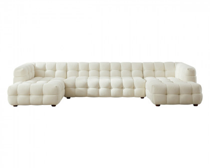 Ashcroft Morrison U-Shape Boucle Corner Sofa - Cream