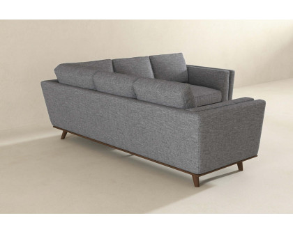 Ashcroft Erman Pillow Back Corner Sofa - Dark Gray