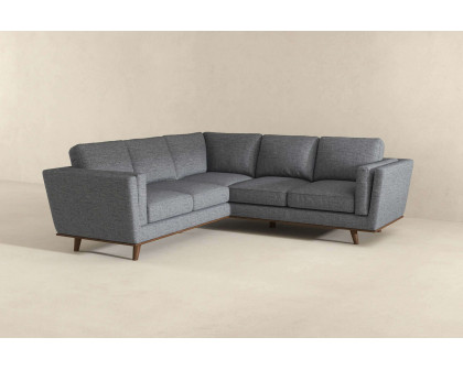 Ashcroft Erman Pillow Back Corner Sofa - Dark Gray