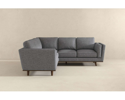 Ashcroft Erman Pillow Back Corner Sofa - Dark Gray