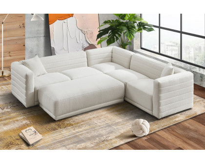 Ashcroft Solo Modular Corner Sectional Sofa - Cream