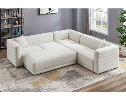 Ashcroft Solo Modular Corner Sectional Sofa - Cream