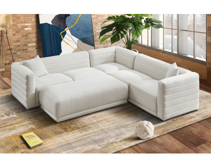 Ashcroft Solo Modular Corner Sectional Sofa - Cream