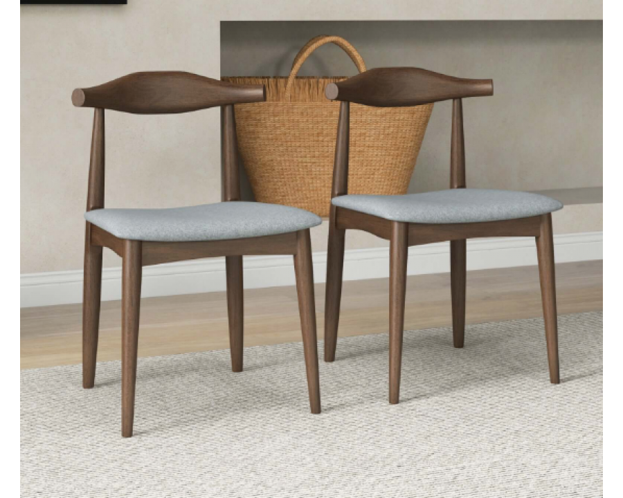 Ashcroft Destiny Fabric Dining Chairs (Set Of 2) - Gray