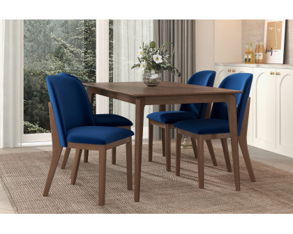 Ashcroft Kaitlyn Velvet Dining Chair (Set Of 2) - Navy Blue