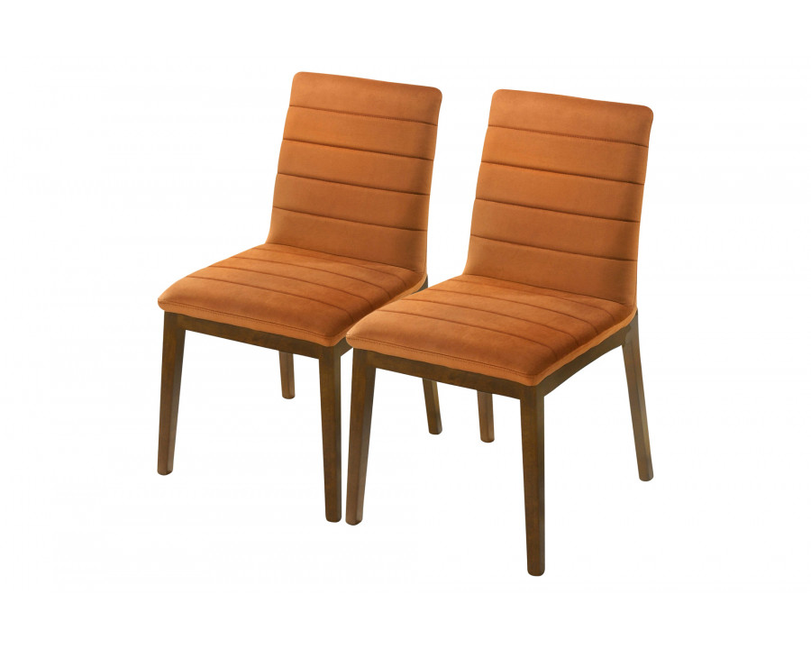 Ashcroft Ines Velvet Dining Chair (Set Of 2) - Burnt Orange