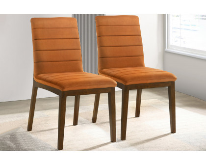 Ashcroft Ines Velvet Dining Chair (Set Of 2) - Burnt Orange