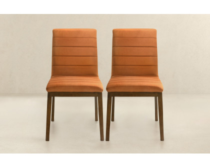 Ashcroft Ines Velvet Dining Chair (Set Of 2) - Burnt Orange