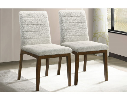 Ashcroft Ines Boucle Dining Chair (Set Of 2) - White