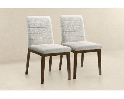 Ashcroft Ines Boucle Dining Chair (Set Of 2) - White