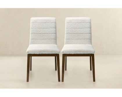 Ashcroft Ines Boucle Dining Chair (Set Of 2) - White