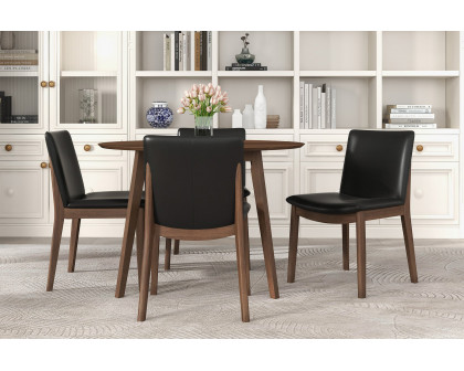 Ashcroft Laura PU Upholstered Solid Wood Dining Chair (Set Of 2) - Black