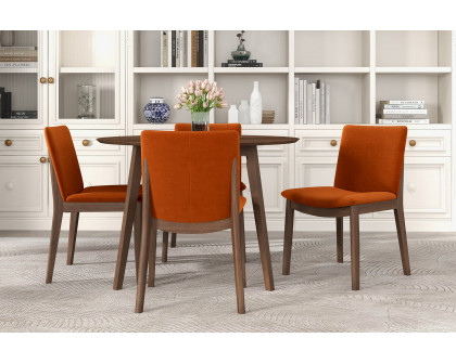 Ashcroft Laura Velvet Upholstered Solid Wood Dining Chair (Set Of 2) - Burnt Orange