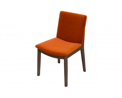 Ashcroft Laura Velvet Upholstered Solid Wood Dining Chair (Set Of 2) - Burnt Orange