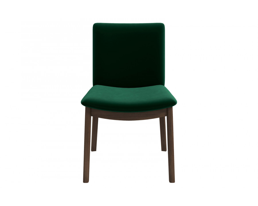 Ashcroft Laura Velvet Upholstered Solid Wood Dining Chair (Set Of 2) - Green