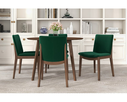 Ashcroft Laura Velvet Upholstered Solid Wood Dining Chair (Set Of 2) - Green