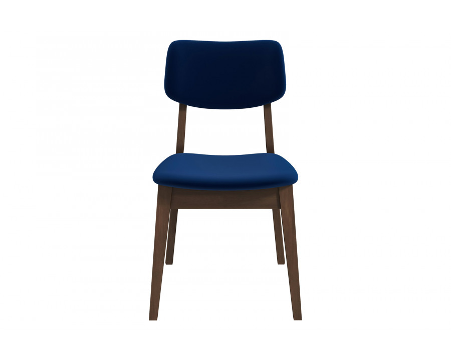 Ashcroft Velvet Solid Back Side Chair (Set Of 2) - Blue