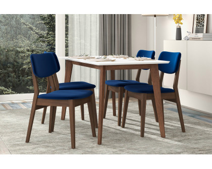 Ashcroft Velvet Solid Back Side Chair (Set Of 2) - Blue