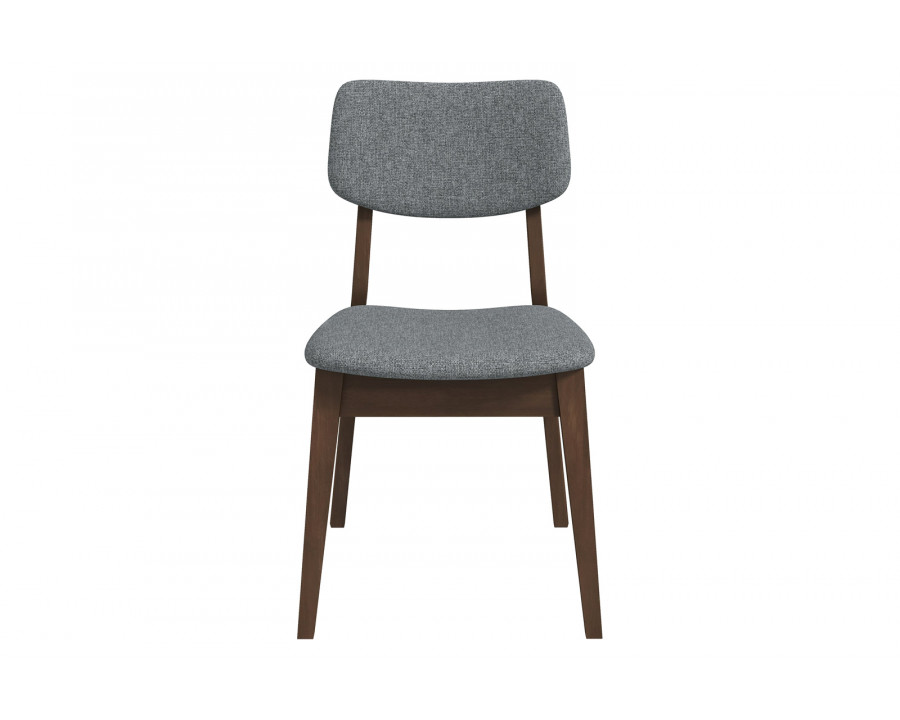 Ashcroft Fabric Solid Back Side Chair (Set Of 2) - Dark Gray